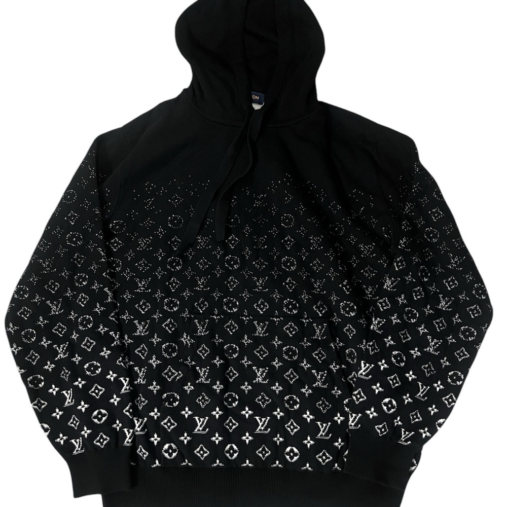Black Designer Louis Vuitton Monogram Hoodie